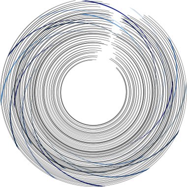 Soyut sarmal, girdap, dönme vektörü örtüşüyor. Volute, helix, koklear vertigo dairesel, geometrik çizim. Soyut çember