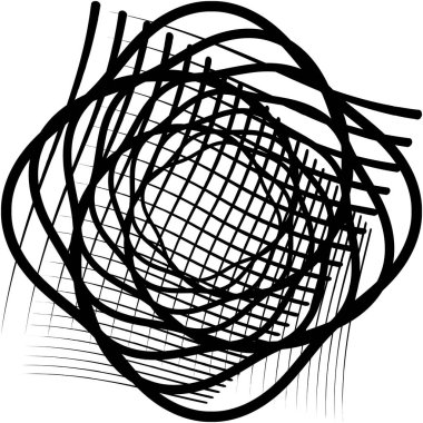 Soyut sarmal, girdap, dönme vektörü örtüşüyor. Volute, helix, koklear vertigo dairesel, geometrik çizim. Soyut çember