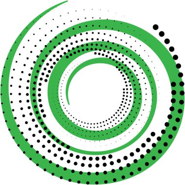 Soyut sarmal, girdap, dönme vektörü örtüşüyor. Volute, helix, koklear vertigo dairesel, geometrik çizim. Soyut çember