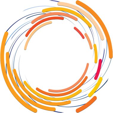 Soyut sarmal, girdap, dönme vektörü örtüşüyor. Volute, helix, koklear vertigo dairesel, geometrik çizim. Soyut çember