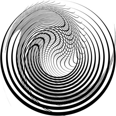 Soyut sarmal, girdap, dönme vektörü örtüşüyor. Volute, helix, koklear vertigo dairesel, geometrik çizim. Soyut çember