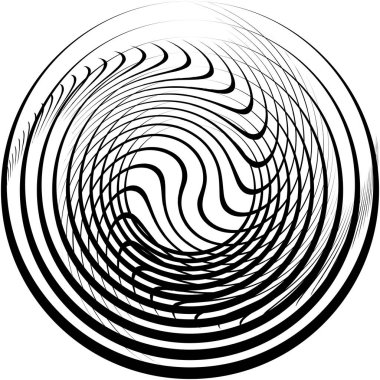 Soyut sarmal, girdap, dönme vektörü örtüşüyor. Volute, helix, koklear vertigo dairesel, geometrik çizim. Soyut çember