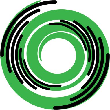 Soyut sarmal, girdap, dönme vektörü örtüşüyor. Volute, helix, koklear vertigo dairesel, geometrik çizim. Soyut çember