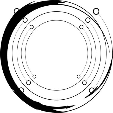 Soyut sarmal, girdap, dönme vektörü örtüşüyor. Volute, helix, koklear vertigo dairesel, geometrik çizim. Soyut çember