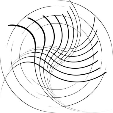Soyut sarmal, girdap, dönme vektörü örtüşüyor. Volute, helix, koklear vertigo dairesel, geometrik çizim. Soyut çember