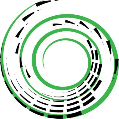 Soyut sarmal, girdap, dönme vektörü örtüşüyor. Volute, helix, koklear vertigo dairesel, geometrik çizim. Soyut çember