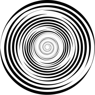 Soyut sarmal, girdap, dönme vektörü örtüşüyor. Volute, helix, koklear vertigo dairesel, geometrik çizim. Soyut çember