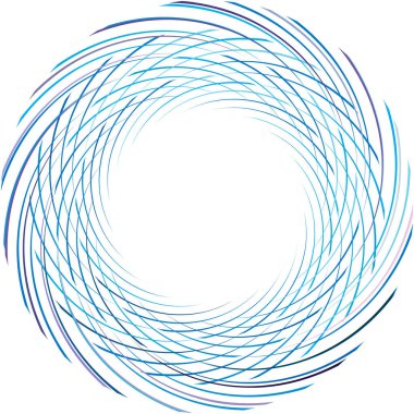 Soyut sarmal, girdap, dönme vektörü örtüşüyor. Volute, helix, koklear vertigo dairesel, geometrik çizim. Soyut çember