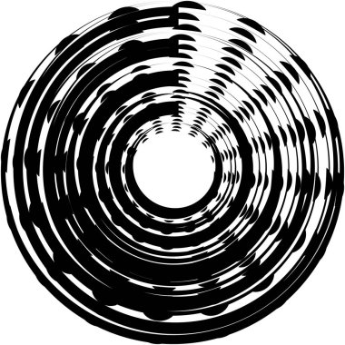 Soyut sarmal, girdap, dönme vektörü örtüşüyor. Volute, helix, koklear vertigo dairesel, geometrik çizim. Soyut çember