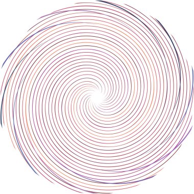 Soyut sarmal, girdap, dönme vektörü örtüşüyor. Volute, helix, koklear vertigo dairesel, geometrik çizim. Soyut çember