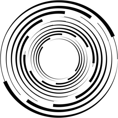 Soyut sarmal, girdap, dönme vektörü örtüşüyor. Volute, helix, koklear vertigo dairesel, geometrik çizim. Soyut çember