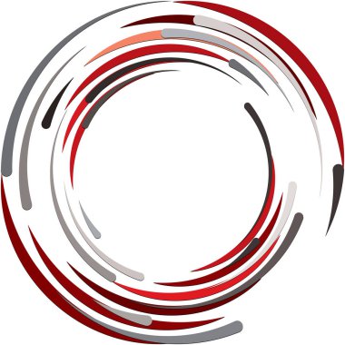 Soyut sarmal, girdap, dönme vektörü örtüşüyor. Volute, helix, koklear vertigo dairesel, geometrik çizim. Soyut çember