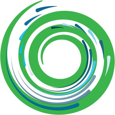 Soyut sarmal, girdap, dönme vektörü örtüşüyor. Volute, helix, koklear vertigo dairesel, geometrik çizim. Soyut çember