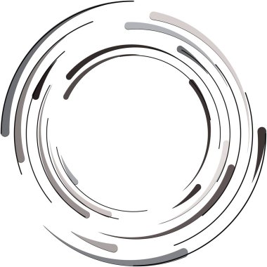 Soyut sarmal, girdap, dönme vektörü örtüşüyor. Volute, helix, koklear vertigo dairesel, geometrik çizim. Soyut çember
