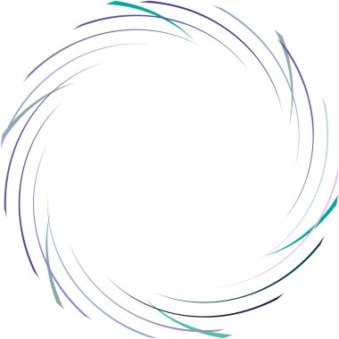 Soyut sarmal, girdap, dönme vektörü örtüşüyor. Volute, helix, koklear vertigo dairesel, geometrik çizim. Soyut çember