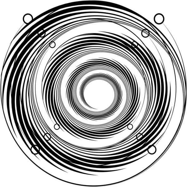 Sovrapposizione Astratta Spirale Vortice Vettore Vortice Voluta Elica Vertigini Cocleari — Vettoriale Stock