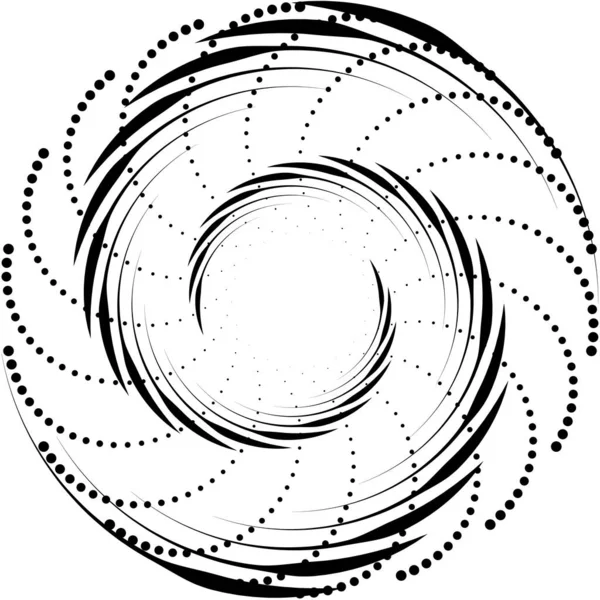 Abstracte Spiraal Draaikolk Wervelvector Voluut Helix Cochleaire Vertigo Cirkelvormig Geometrische — Stockvector