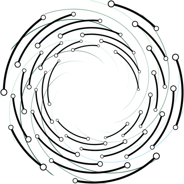 Abstracte Spiraal Draaikolk Wervelvector Voluut Helix Cochleaire Vertigo Cirkelvormig Geometrische — Stockvector