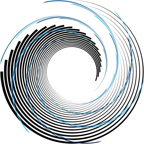 Espiral Abstracta Superpuesta Remolino Vector Giro Voluta Hélice Vértigo Coclear — Vector de stock