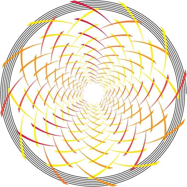 Abstracte Spiraal Draaikolk Wervelvector Voluut Helix Cochleaire Vertigo Cirkelvormig Geometrische — Stockvector