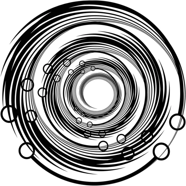 Abstracte Spiraal Draaikolk Wervelvector Voluut Helix Cochleaire Vertigo Cirkelvormig Geometrische — Stockvector