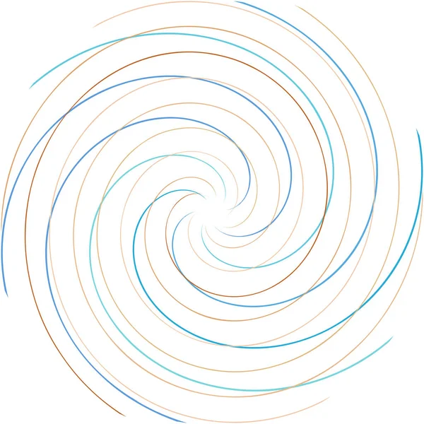 Abstracte Spiraal Draaikolk Wervelvector Voluut Helix Cochleaire Vertigo Cirkelvormig Geometrische — Stockvector