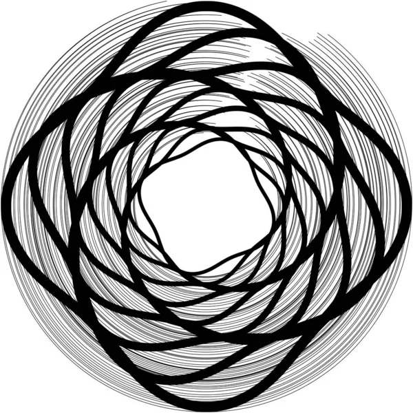 Espiral Abstracta Superpuesta Remolino Vector Giro Voluta Hélice Vértigo Coclear — Vector de stock