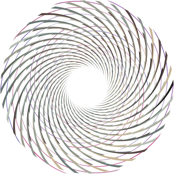 Espiral Abstracta Superpuesta Remolino Vector Giro Voluta Hélice Vértigo Coclear — Vector de stock