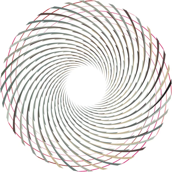 Espiral Abstracta Superpuesta Remolino Vector Giro Voluta Hélice Vértigo Coclear — Vector de stock