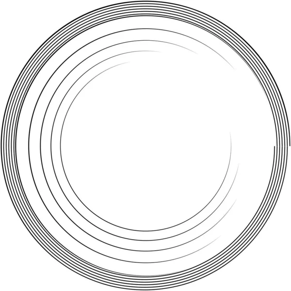 抽象的なスパイラル 渦巻き ツイルベクトルを上書きします ヴォリュート らせん 人工内耳のめまいの円形 幾何学的なイラスト 概要円 — ストックベクタ