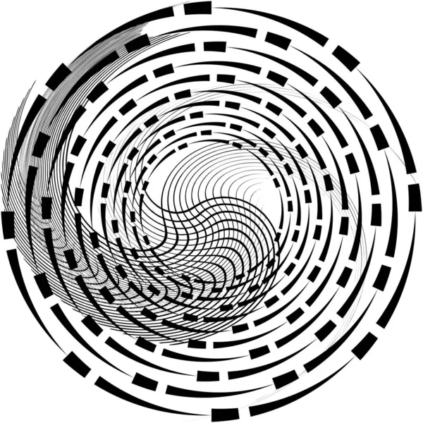 Abstracte Spiraal Draaikolk Wervelvector Voluut Helix Cochleaire Vertigo Cirkelvormig Geometrische — Stockvector