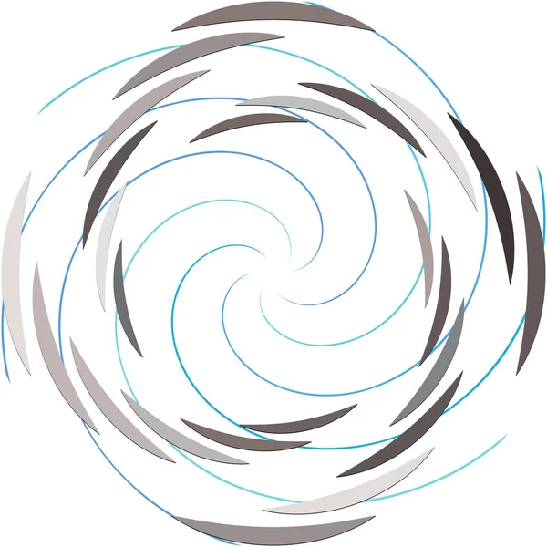 Espiral Abstracta Superpuesta Remolino Vector Giro Voluta Hélice Vértigo Coclear — Vector de stock