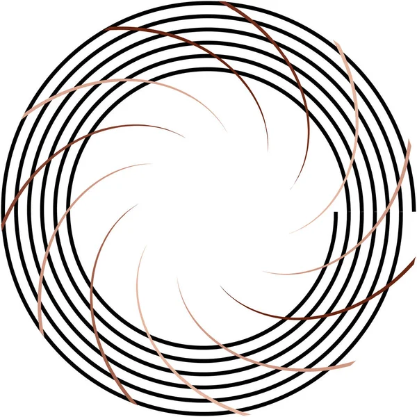 Abstracte Spiraal Draaikolk Wervelvector Voluut Helix Cochleaire Vertigo Cirkelvormig Geometrische — Stockvector