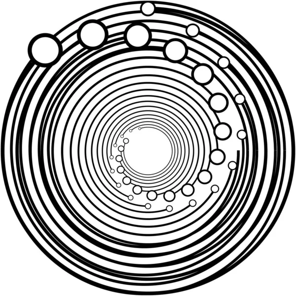 Överlagring Abstrakt Spiral Virvel Virvel Vektor Volute Helix Cochlear Vertigo — Stock vektor