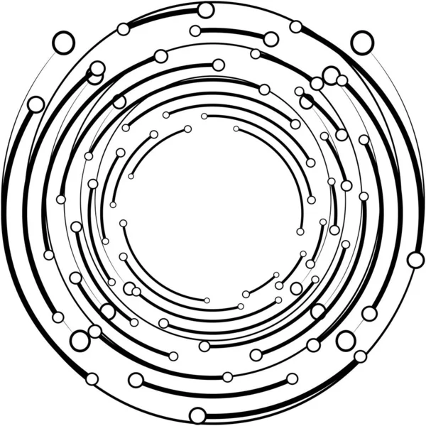 Överlagring Abstrakt Spiral Virvel Virvel Vektor Volute Helix Cochlear Vertigo — Stock vektor