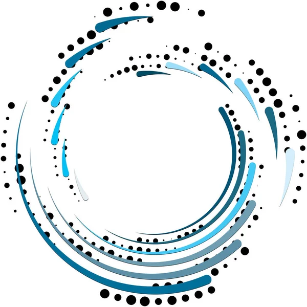 抽象的なスパイラル 渦巻き ツイルベクトルを上書きします ヴォリュート らせん 人工内耳のめまいの円形 幾何学的なイラスト 概要円 — ストックベクタ