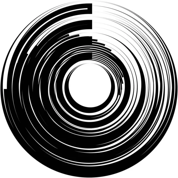 Espiral Abstracta Superpuesta Remolino Vector Giro Voluta Hélice Vértigo Coclear — Vector de stock