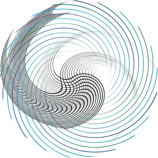 Abstracte Spiraal Draaikolk Wervelvector Voluut Helix Cochleaire Vertigo Cirkelvormig Geometrische — Stockvector