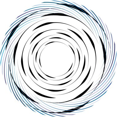 Soyut sarmal, girdap, dönme vektörü örtüşüyor. Volute, helix, koklear vertigo dairesel, geometrik çizim. Soyut çember
