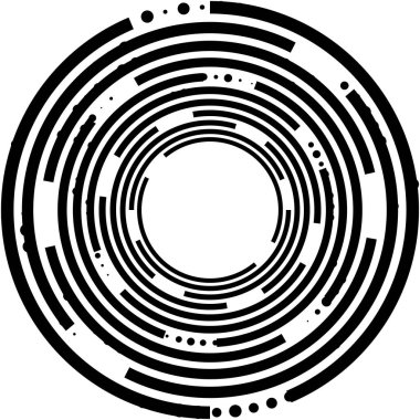 Soyut sarmal, girdap, dönme vektörü örtüşüyor. Volute, helix, koklear vertigo dairesel, geometrik çizim. Soyut çember