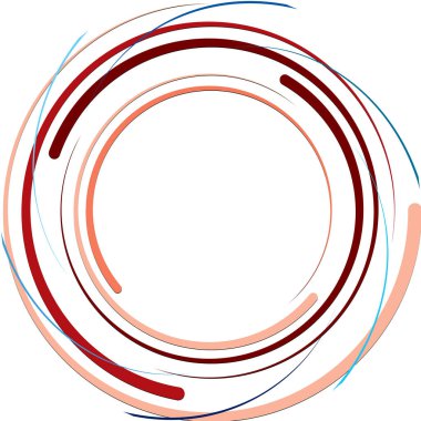 Soyut sarmal, girdap, dönme vektörü örtüşüyor. Volute, helix, koklear vertigo dairesel, geometrik çizim. Soyut çember