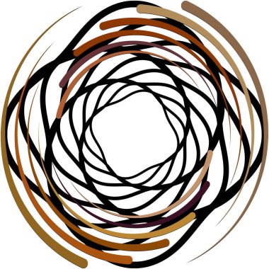 Soyut sarmal, girdap, dönme vektörü örtüşüyor. Volute, helix, koklear vertigo dairesel, geometrik çizim. Soyut çember