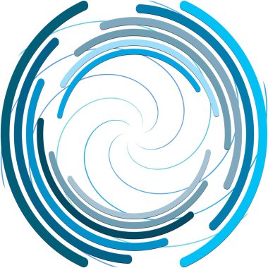 Soyut sarmal, girdap, dönme vektörü örtüşüyor. Volute, helix, koklear vertigo dairesel, geometrik çizim. Soyut çember