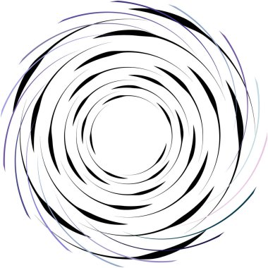 Soyut sarmal, girdap, dönme vektörü örtüşüyor. Volute, helix, koklear vertigo dairesel, geometrik çizim. Soyut çember