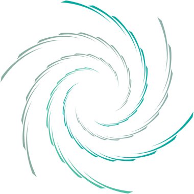 Soyut sarmal, girdap, dönme vektörü örtüşüyor. Volute, helix, koklear vertigo dairesel, geometrik çizim. Soyut çember