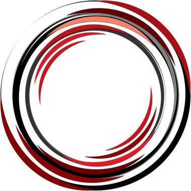 Soyut sarmal, girdap, dönme vektörü örtüşüyor. Volute, helix, koklear vertigo dairesel, geometrik çizim. Soyut çember