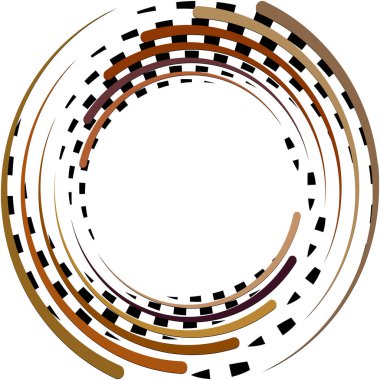 Soyut sarmal, girdap, dönme vektörü örtüşüyor. Volute, helix, koklear vertigo dairesel, geometrik çizim. Soyut çember