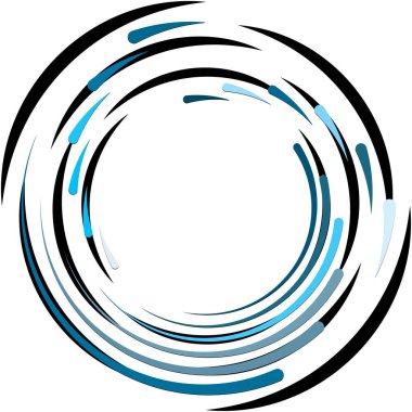 Soyut sarmal, girdap, dönme vektörü örtüşüyor. Volute, helix, koklear vertigo dairesel, geometrik çizim. Soyut çember