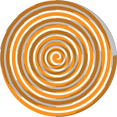 Soyut sarmal, girdap, dönme vektörü örtüşüyor. Volute, helix, koklear vertigo dairesel, geometrik çizim. Soyut çember