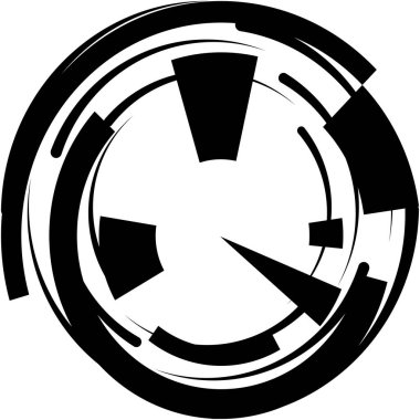 Soyut sarmal, girdap, dönme vektörü örtüşüyor. Volute, helix, koklear vertigo dairesel, geometrik çizim. Soyut çember